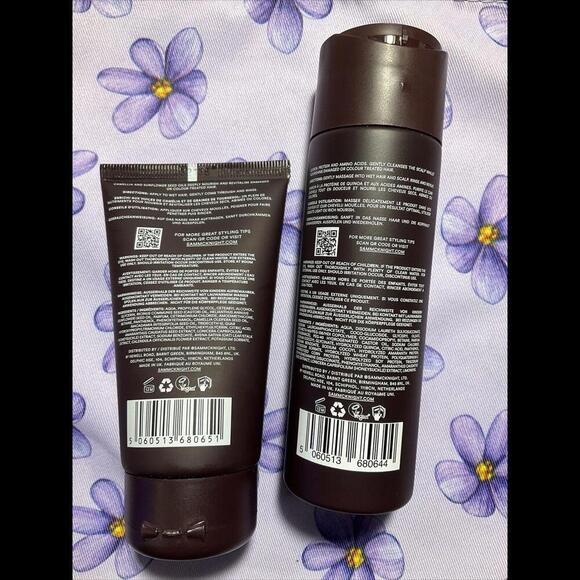 2 pc Set Sam McKnight Rich Nourish Shampoo 3.38oz  & Rich Conditioner 2.54oz NEW - Picture 2 of 3